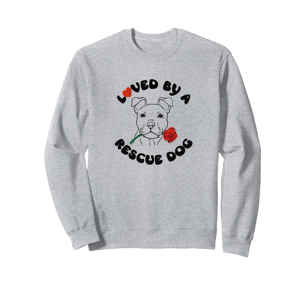 Loved Rescue Dog Adoption Foster Sweatshirt - Minimalist Print Unisex - T-Shirt, Sweatshirt, Hoodie