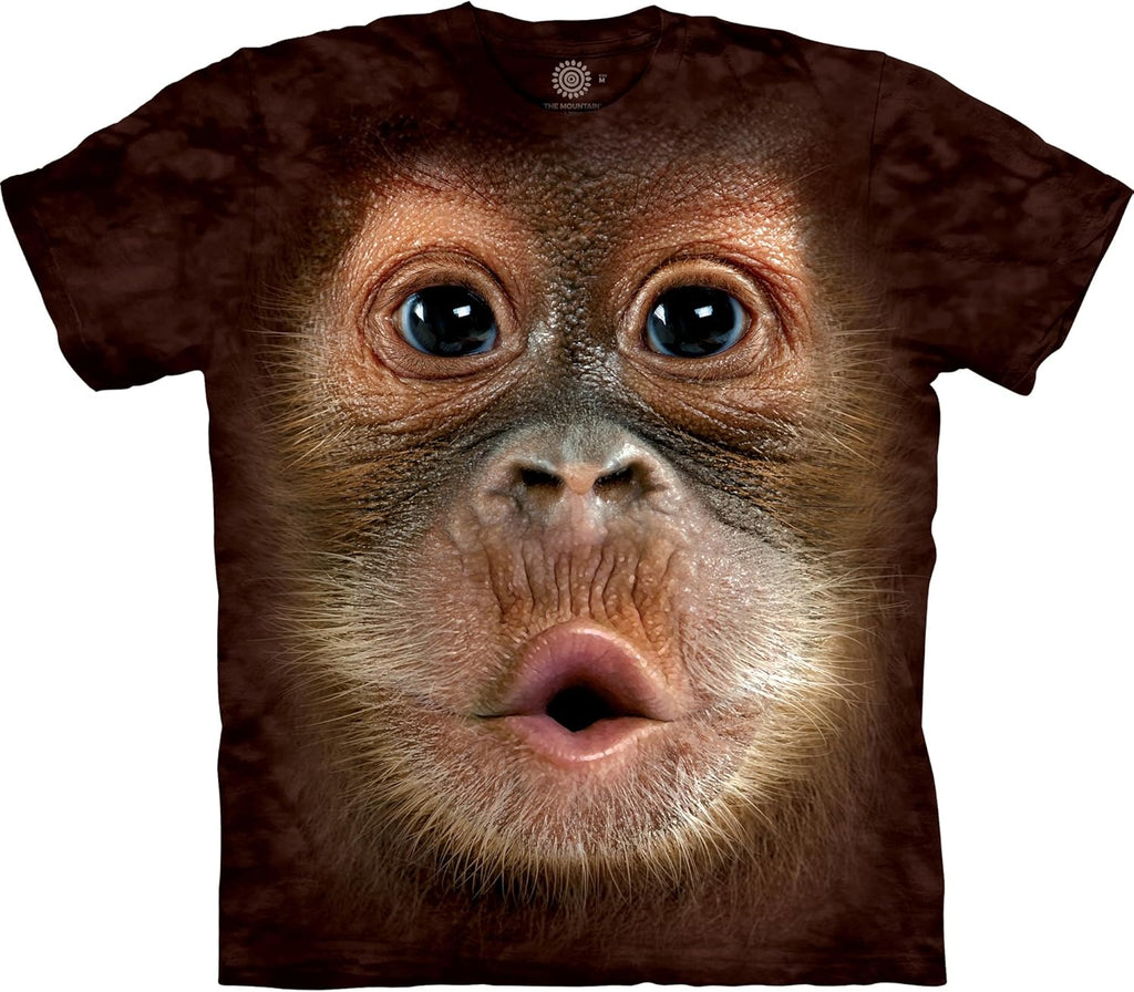 Men's Big Face Baby Orangutan Brown - Adult & Kids T-Shirts, Sweatshirts & Hoodies apparel design preview 1