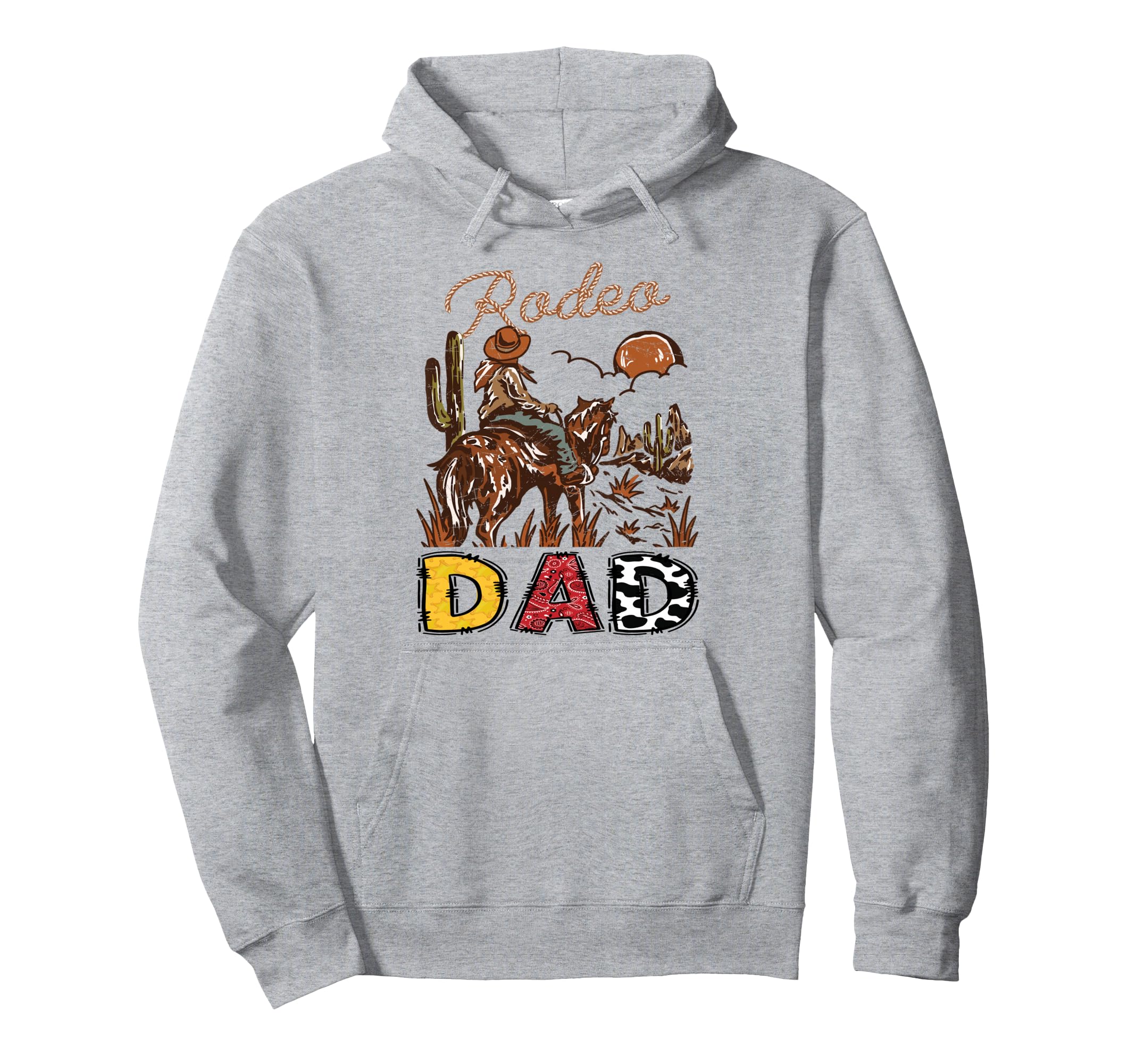 Rodeo Dad Cowboy Western Birthday Hoodie - Streetwear Style Men Women - T-Shirt, Sweatshirt, Hoodie