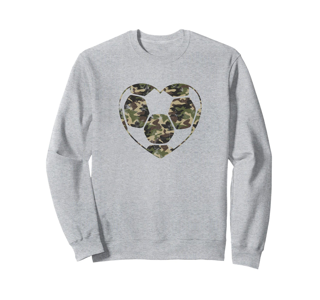 Soccer Ball Camo Heart Mom Fan Sweatshirt - Unique Graphic for Adults - T-Shirt, Sweatshirt, Hoodie