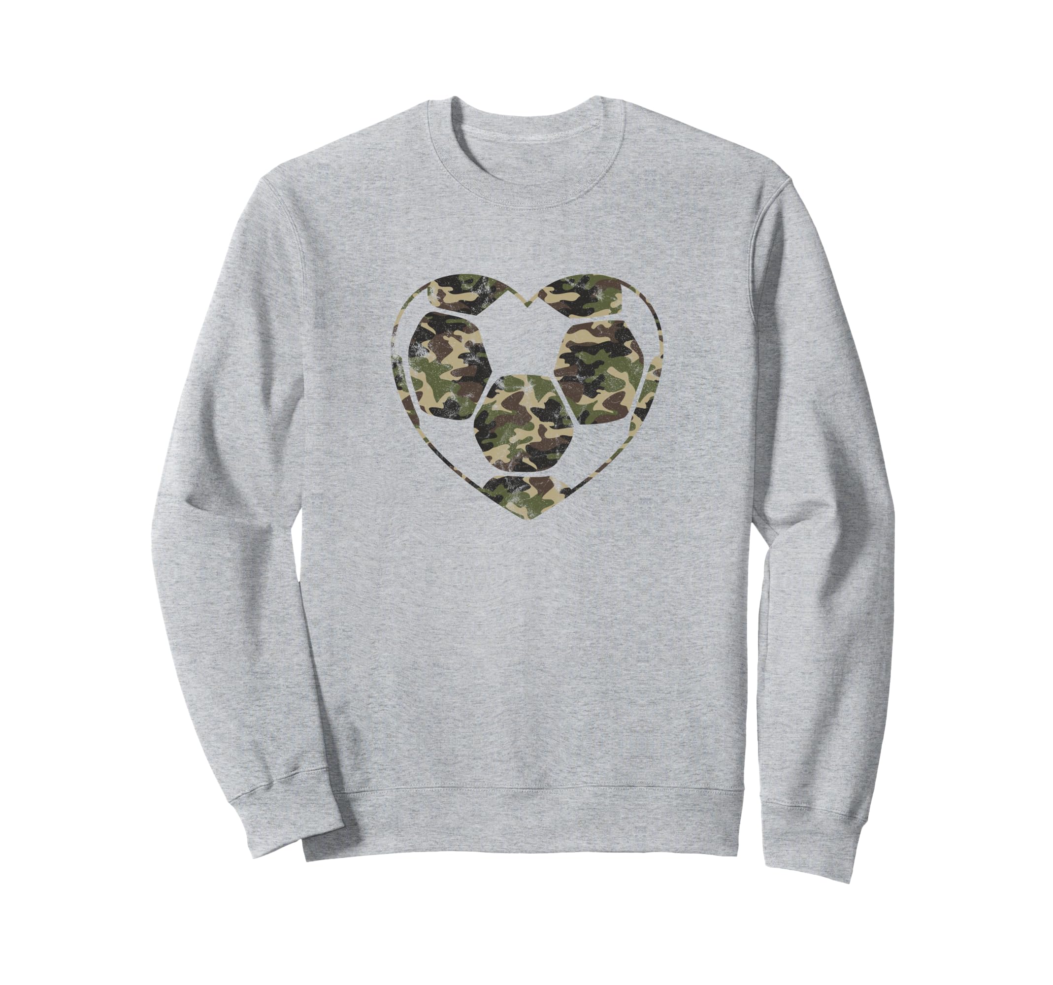 Soccer Ball Camo Heart Mom Fan Sweatshirt - Unique Graphic for Adults - T-Shirt, Sweatshirt, Hoodie