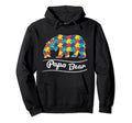 Bear Autism Puzzle Awareness Papa Bear Gifts Hoodie - Trendy Graphic Unisex - T-Shirt, Sweatshirt, Hoodie