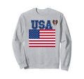 Usa American Soccer Jersey Flag Sweatshirt - Unique Graphic Unisex - T-Shirt, Sweatshirt, Hoodie