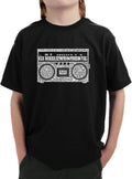 Boys Word Art Boombox 80s Rap Hits - Adult & Kids T-Shirts, Sweatshirts & Hoodies apparel design preview 1