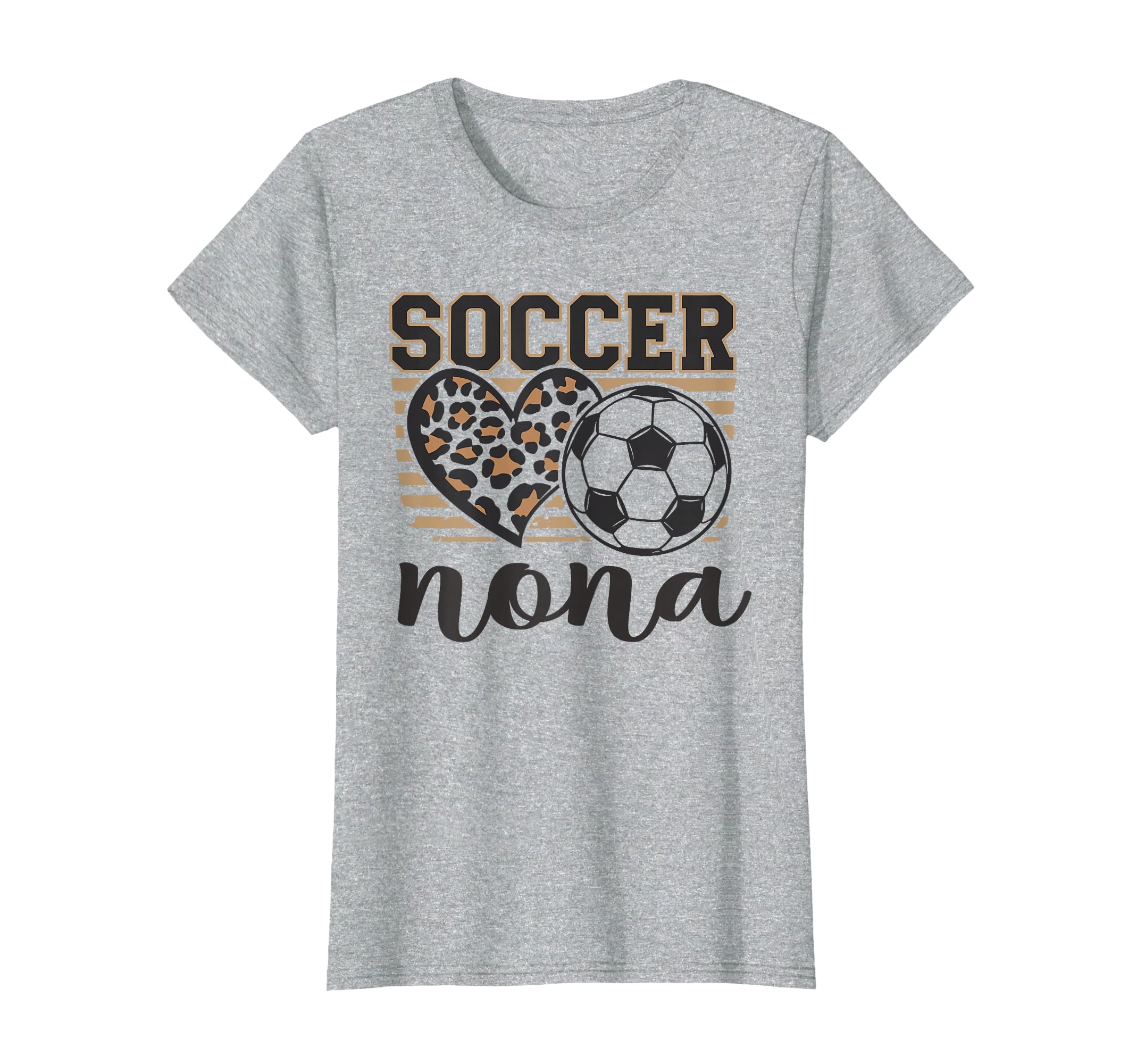 Soccer Nona Leopard Heart Family T-Shirt - Custom Art Print for Adults - T-Shirt, Sweatshirt, Hoodie