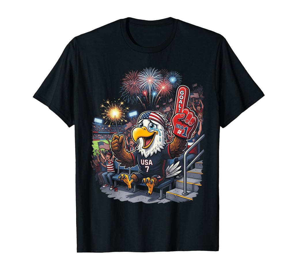Goal Usa 1 Eagle Soccer Fan Celebration T-Shirt - Custom Art Print Unisex - T-Shirt, Sweatshirt, Hoodie
