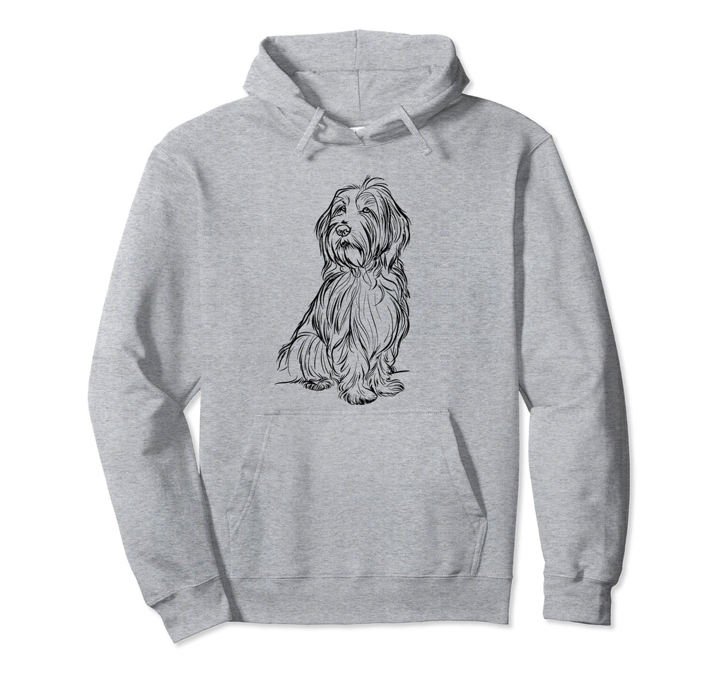 Bearded Collie Dog Line Art Hoodie - Casual Everyday Wear for Adults - T-Shirt, Sweatshirt, Hoodie