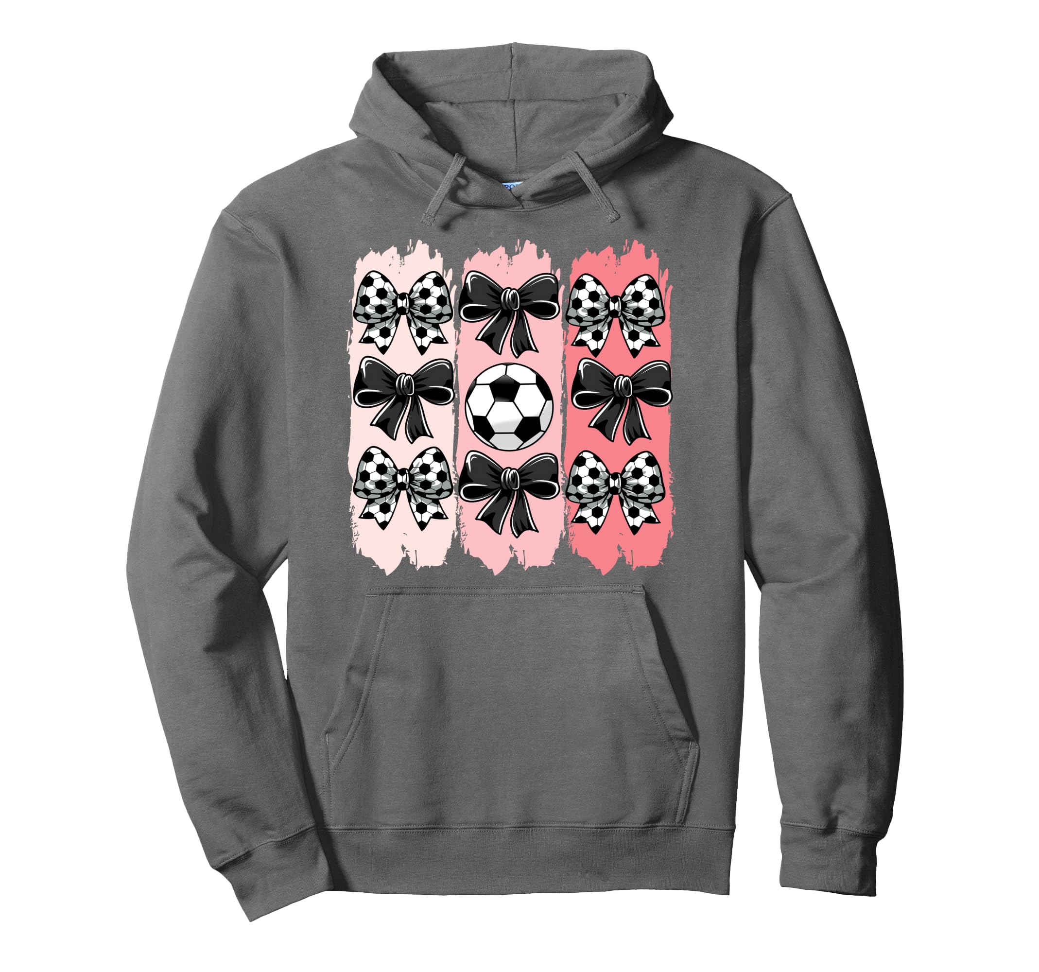 Soccer Coquette Bow Soccer Ball Hoodie - Casual Everyday Wear Unisex - T-Shirt, Sweatshirt, Hoodie