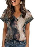 Womens Summer Tops Rolled Short Sleeve V Neck Casual - Adult & Kids T-Shirts, Sweatshirts & Hoodies apparel design preview 1