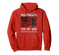 Red Friday Dad Military American Flag Hoodie - Streetwear Style for Adults - T-Shirt, Sweatshirt, Hoodie