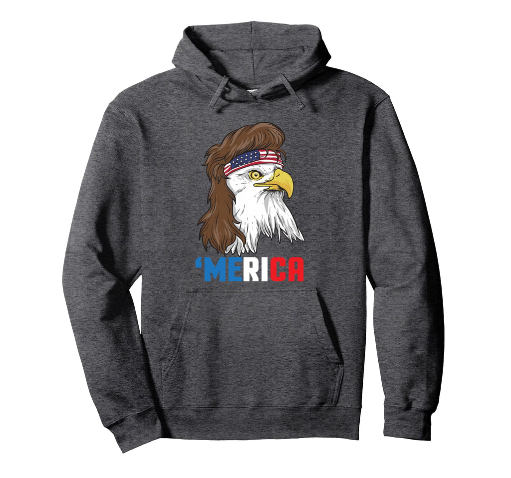 Merica Patriotic Mullet Eagle Pride Gift Hoodie - Novelty Apparel Unisex - T-Shirt, Sweatshirt, Hoodie