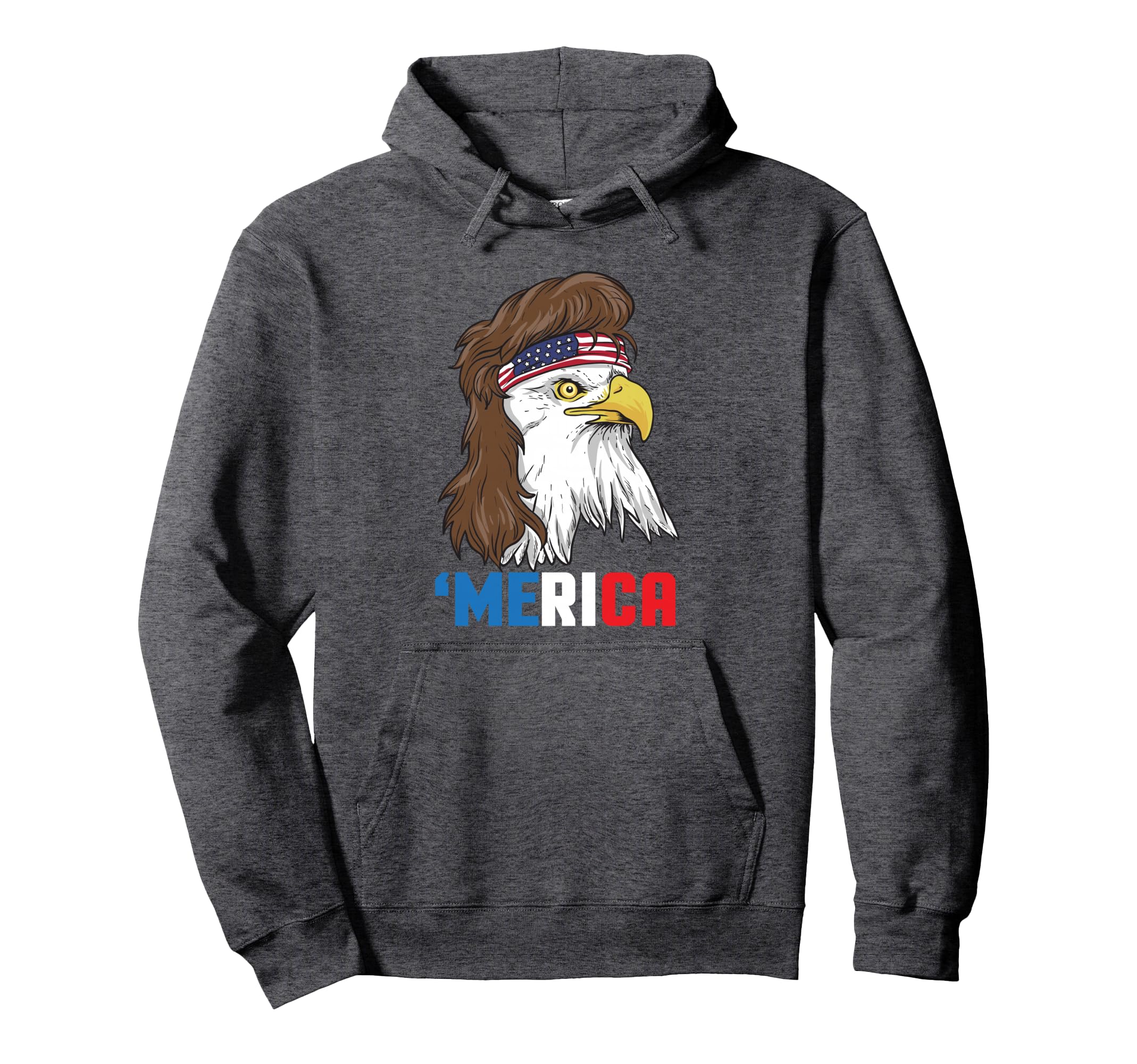 Merica Patriotic Mullet Eagle Pride Gift Hoodie - Novelty Apparel Unisex - T-Shirt, Sweatshirt, Hoodie