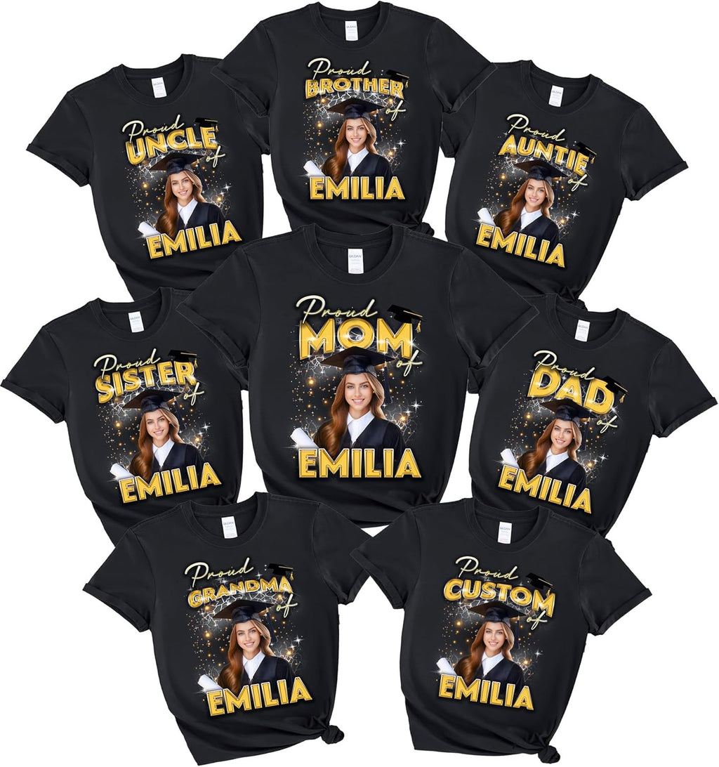 Custom Graduation 2026 for Family with Photo and Name - Adult & Kids T-Shirts, Sweatshirts & Hoodies apparel design preview 1