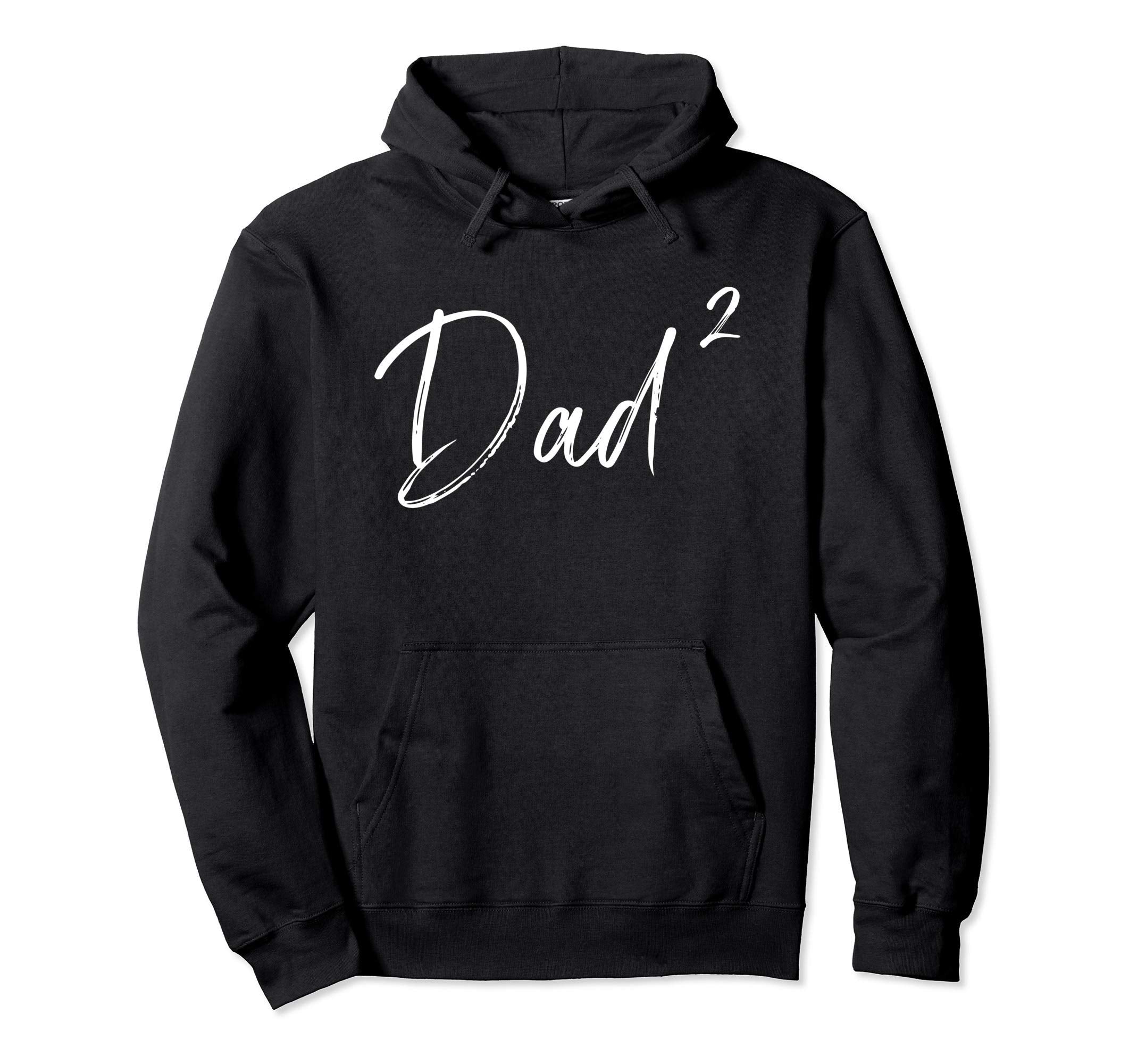 Twin Dad Squared Hoodie - Minimalist Print Men Women - T-Shirt, Sweatshirt, Hoodie