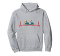 Ekg Heartbeat Pulse Line Golf Cart Hoodie - Minimalist Print for Adults - T-Shirt, Sweatshirt, Hoodie