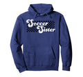 Soccer Sister Soccer Family Checkered Hoodie - Novelty Apparel Men Women - T-Shirt, Sweatshirt, Hoodie