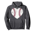 Baseball Heart Fun Mom Dad Softball Gift Hoodie - Unique Graphic Men Women - T-Shirt, Sweatshirt, Hoodie