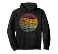 Shark Distressed Silhouette Hoodie - Casual Everyday Wear Men Women - T-Shirt, Sweatshirt, Hoodie