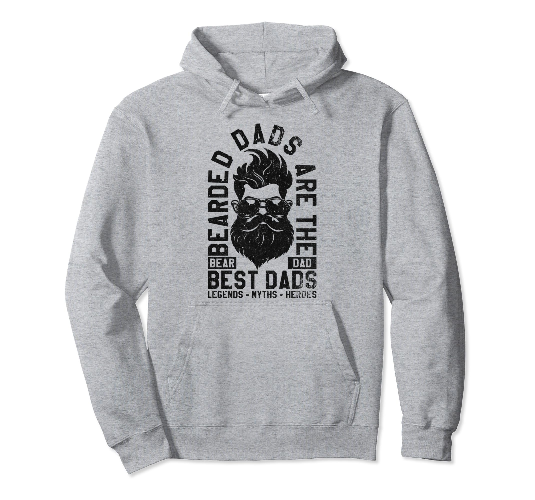 Distressed Bearded Dads Are Best Dads Hoodie - Streetwear Style for Adults - T-Shirt, Sweatshirt, Hoodie