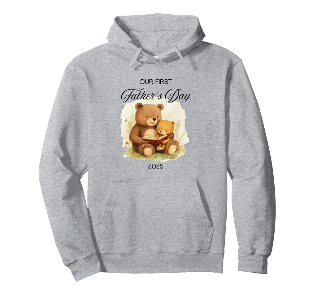 First Fathers Day 2025 Papa Bear Hoodie - Custom Art Print Men Women - T-Shirt, Sweatshirt, Hoodie