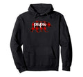 Red Plaid Papa Buffalo Matching Family Hoodie - Streetwear Style Men Women - T-Shirt, Sweatshirt, Hoodie