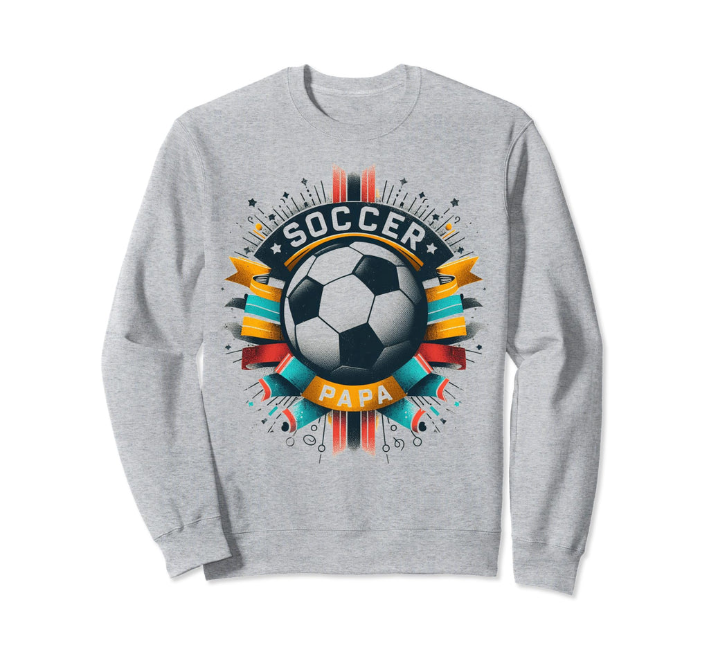 Soccer Papa Family Matching Dad Sweatshirt - Graphic Print for Adults - T-Shirt, Sweatshirt, Hoodie