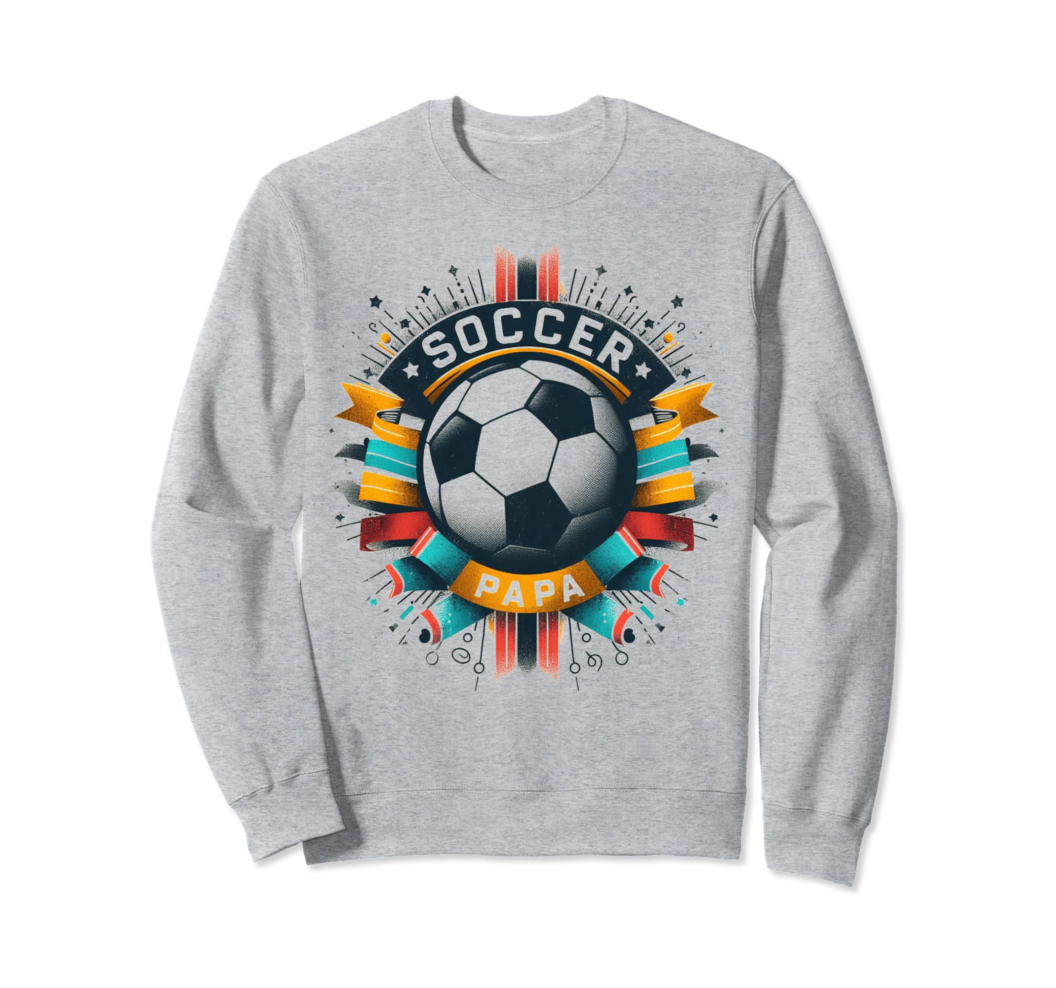 Soccer Papa Family Matching Dad Sweatshirt - Graphic Print for Adults - T-Shirt, Sweatshirt, Hoodie