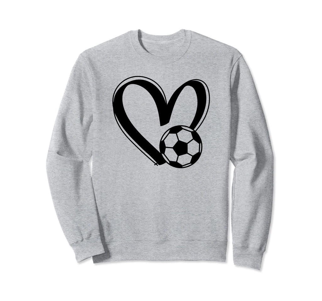 Soccer Ball Heart Sweatshirt - Novelty Apparel Unisex - T-Shirt, Sweatshirt, Hoodie
