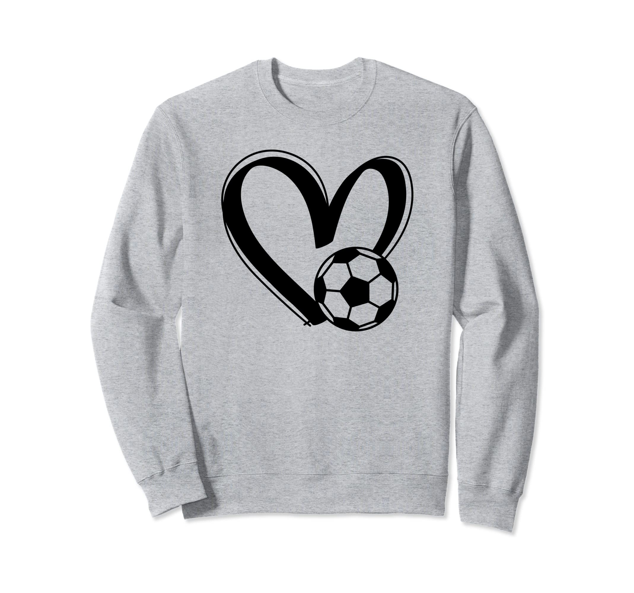 Soccer Ball Heart Sweatshirt - Novelty Apparel Unisex - T-Shirt, Sweatshirt, Hoodie