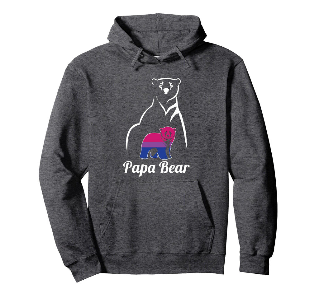 Lgbt Bisexual Papa Bear Bi Pride Flag Hoodie - Trendy Graphic Men Women - T-Shirt, Sweatshirt, Hoodie