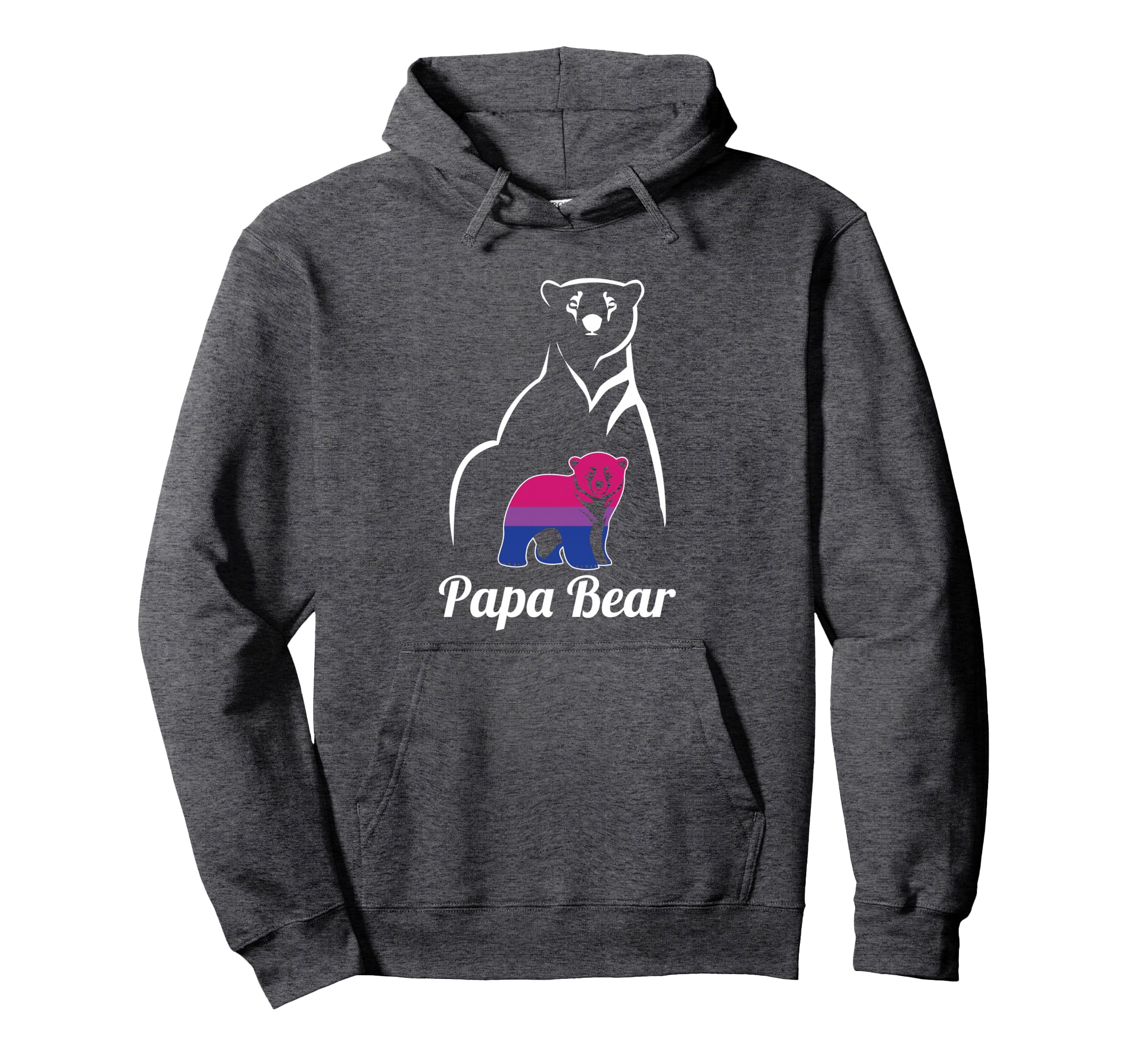 Lgbt Bisexual Papa Bear Bi Pride Flag Hoodie - Trendy Graphic Men Women - T-Shirt, Sweatshirt, Hoodie