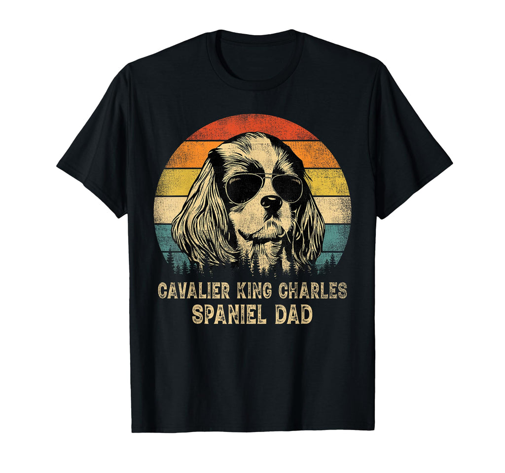 Cavalier King Charles Spaniel Dad Dog T-Shirt - Custom Art Print Unisex - T-Shirt, Sweatshirt, Hoodie