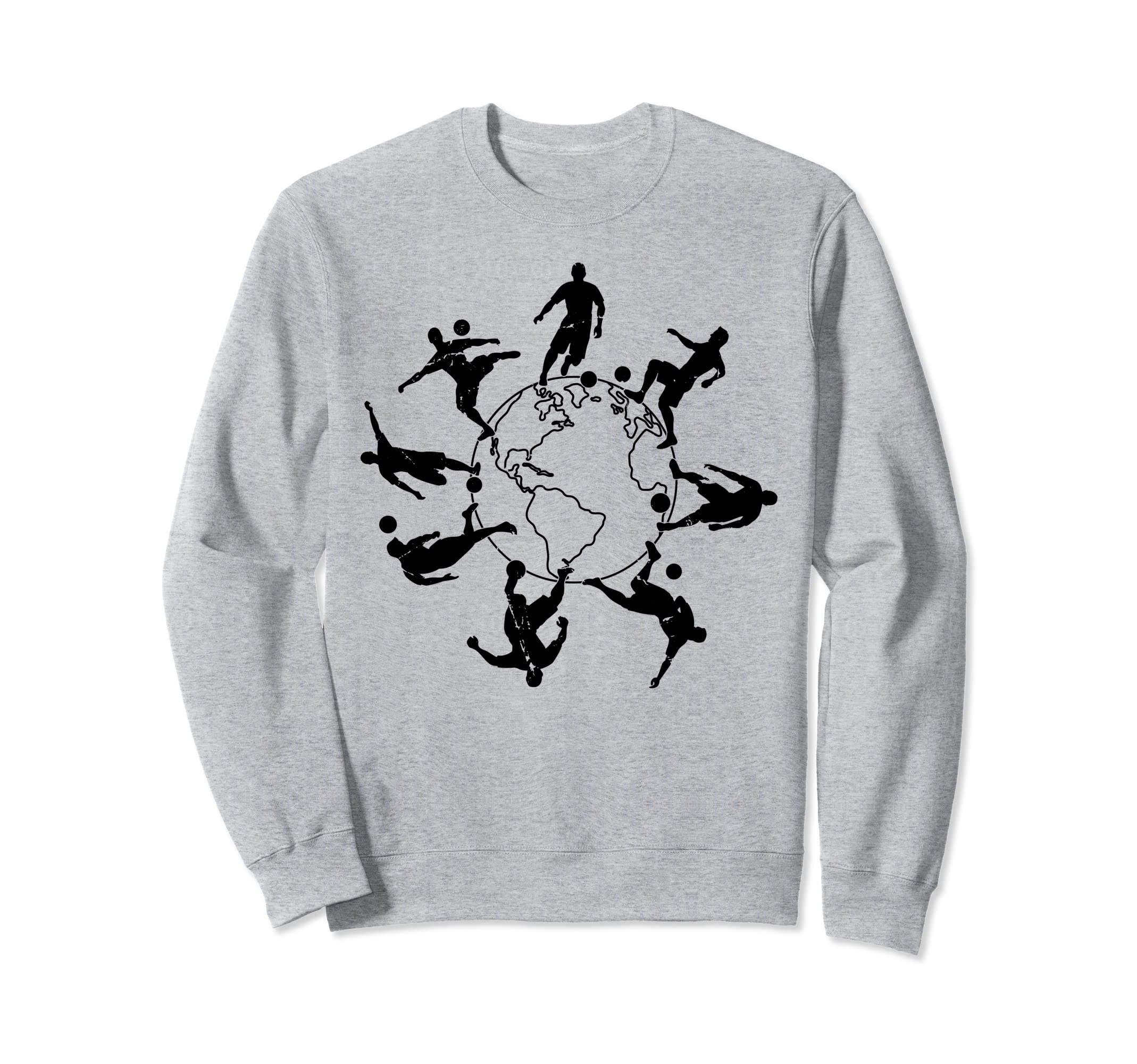 Soccer Player Earth Soccer Sweatshirt - Custom Art Print Men Women - T-Shirt, Sweatshirt, Hoodie