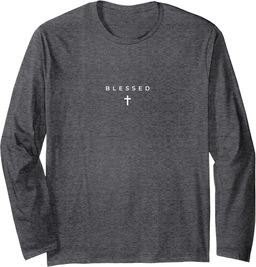 Blessed Cross Subtle Christian Minimalist Religious - Adult & Kids T-Shirts, Sweatshirts & Hoodies apparel design preview 1