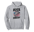 Cheesy Dad Joke Slice Pizza Fathers Hoodie - Streetwear Style Men Women - T-Shirt, Sweatshirt, Hoodie
