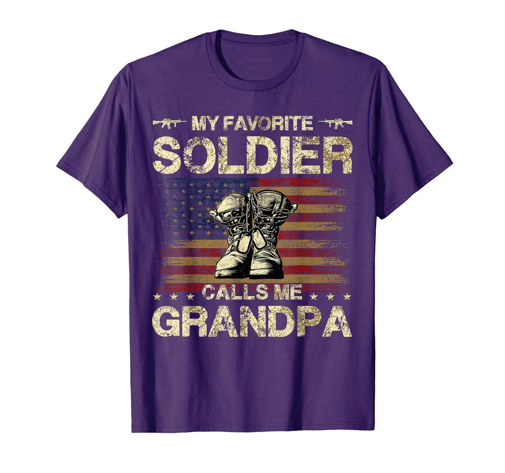My Favorite Soldier Calls Me Grandpa T-Shirt - Unique Graphic for Adults - T-Shirt, Sweatshirt, Hoodie