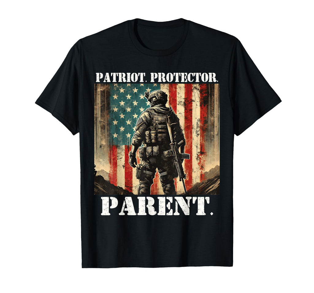 Proud Patriot Father Son Daughter T-Shirt - Custom Art Print for Adults - T-Shirt, Sweatshirt, Hoodie