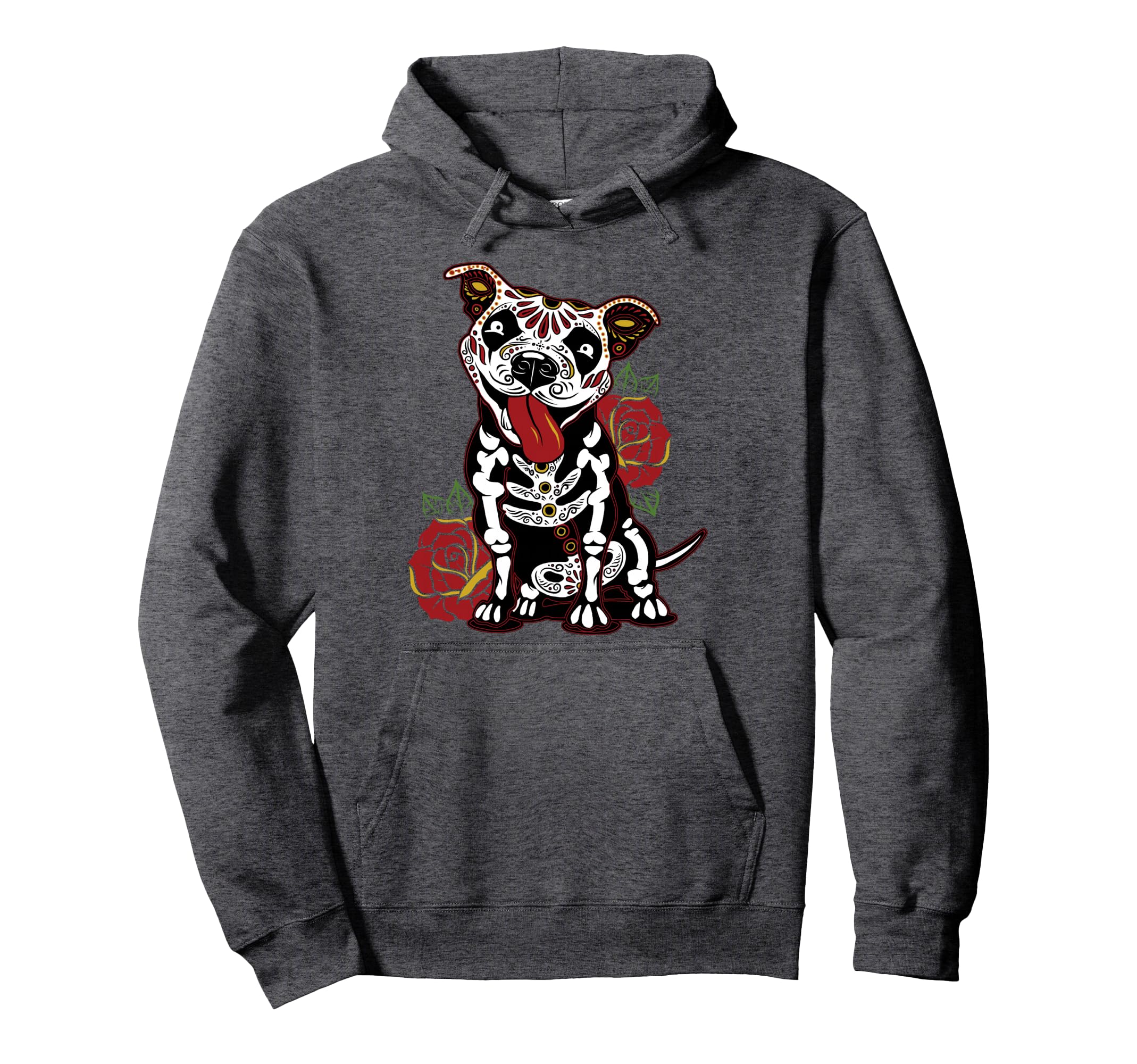 Pitbull Sugar Skull Shirts Pitbull Mom Dad Hoodie - Graphic Print Men Women - T-Shirt, Sweatshirt, Hoodie