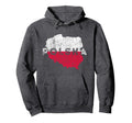 Polish Map And Flag Souvenir Distressed Hoodie - Graphic Print Unisex - T-Shirt, Sweatshirt, Hoodie