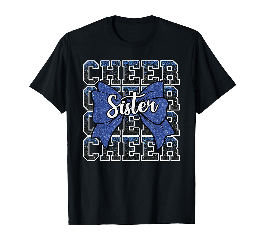 Cheer Sister Bow Sport Cheerleader T-Shirt - Minimalist Print for Adults - T-Shirt, Sweatshirt, Hoodie