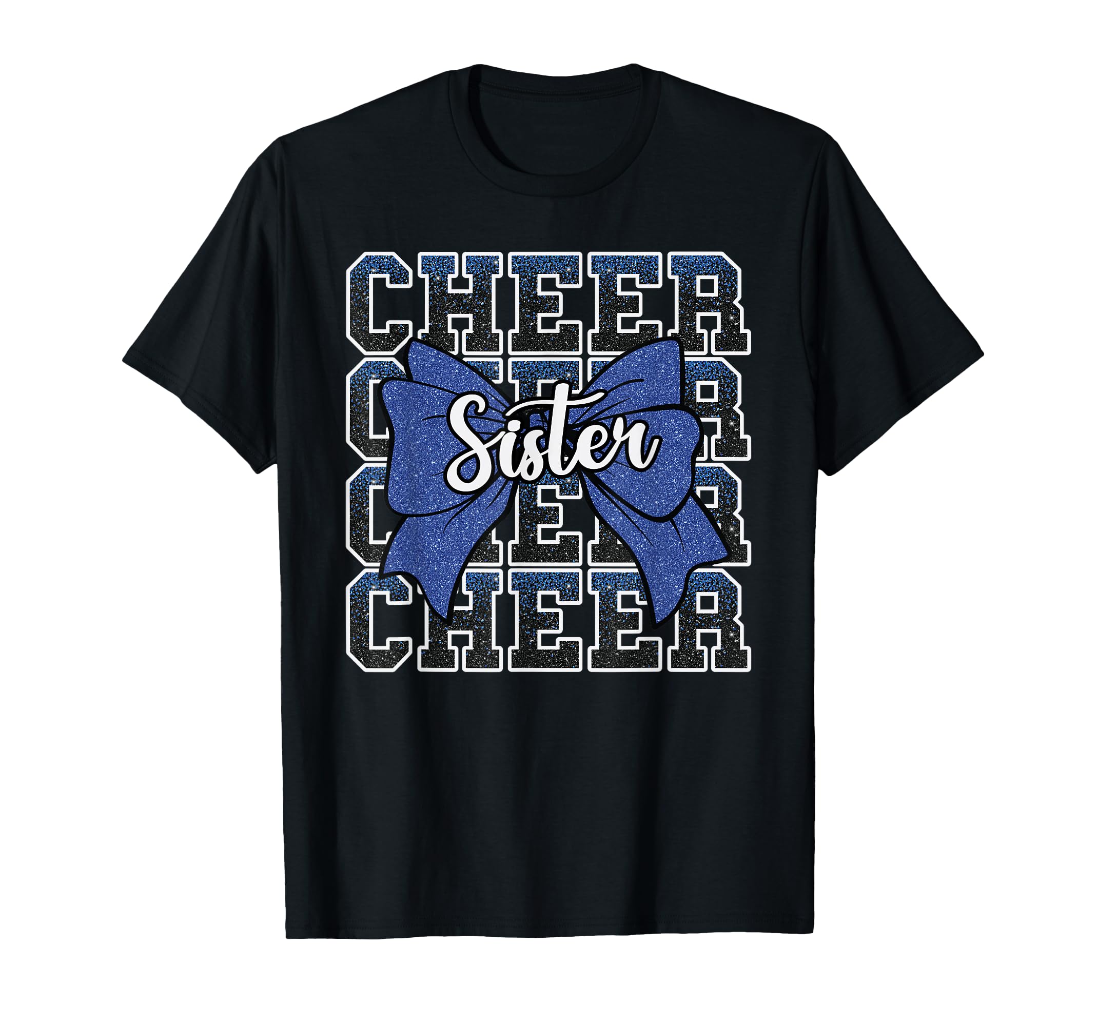Cheer Sister Bow Sport Cheerleader T-Shirt - Minimalist Print for Adults - T-Shirt, Sweatshirt, Hoodie