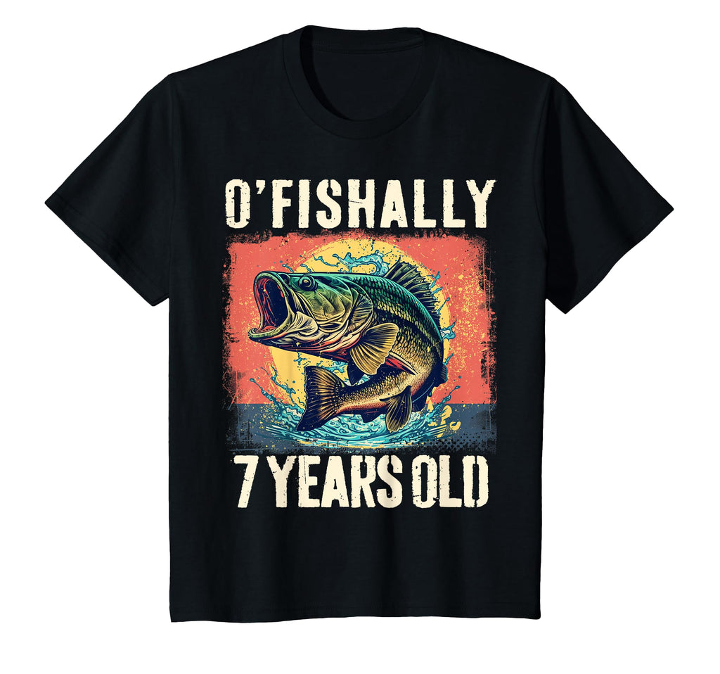 Ofishally 7 Years Old 2019 Fishing T-Shirt - Aesthetic Graphic Unisex - T-Shirt, Sweatshirt, Hoodie