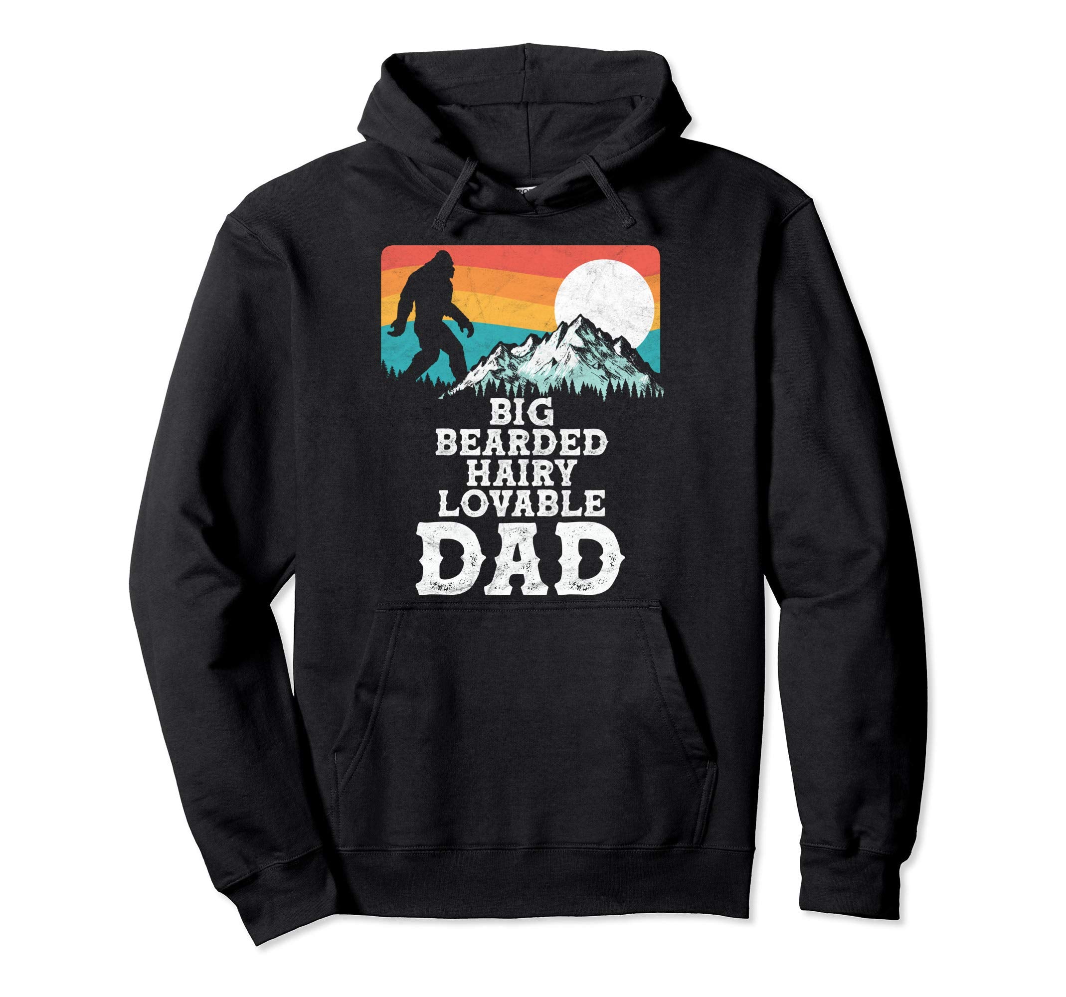 Big Bearded Hairy Lovable Dad Funny Hoodie - Aesthetic Graphic for Adults - T-Shirt, Sweatshirt, Hoodie