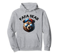 Papa Bear Face Grizzly Fathers Day Hoodie - Custom Art Print Men Women - T-Shirt, Sweatshirt, Hoodie