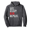 Eat Sleep Run Repeat Track And Field Hoodie - Aesthetic Graphic Unisex - T-Shirt, Sweatshirt, Hoodie