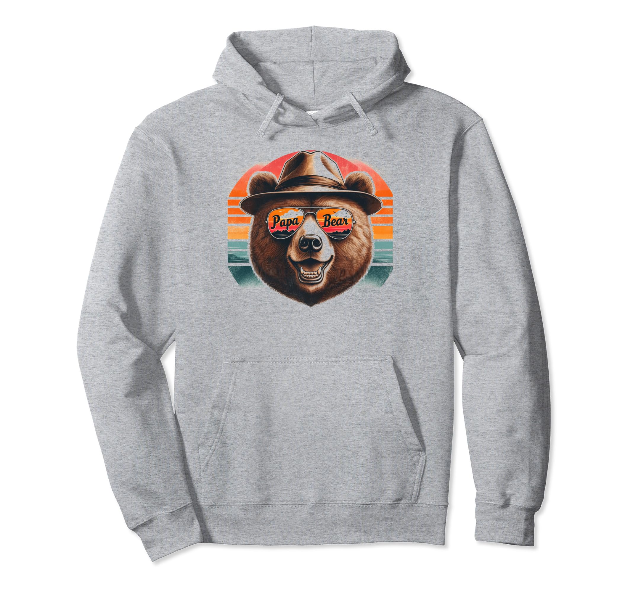 Papa Bear Sunglasses Funny Bear Dad Hoodie - Novelty Apparel Men Women - T-Shirt, Sweatshirt, Hoodie