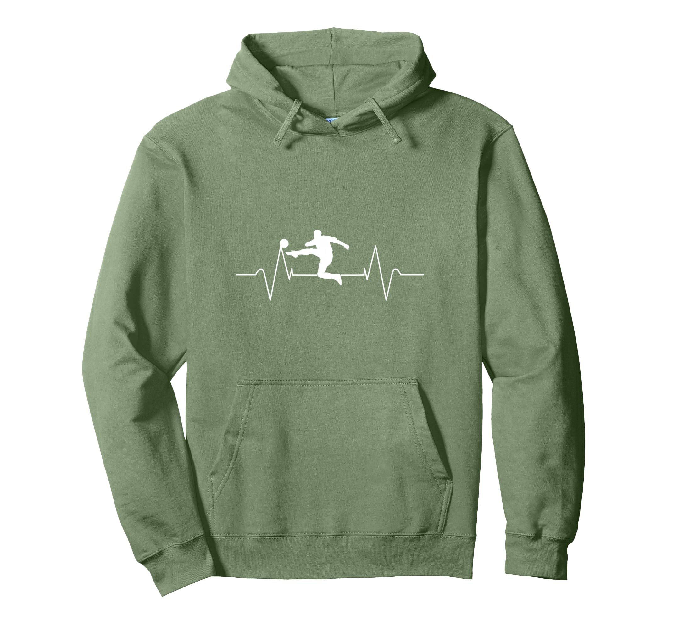 Soccer Heartbeat Soccer Player Gift Hoodie - Trendy Graphic Unisex - T-Shirt, Sweatshirt, Hoodie