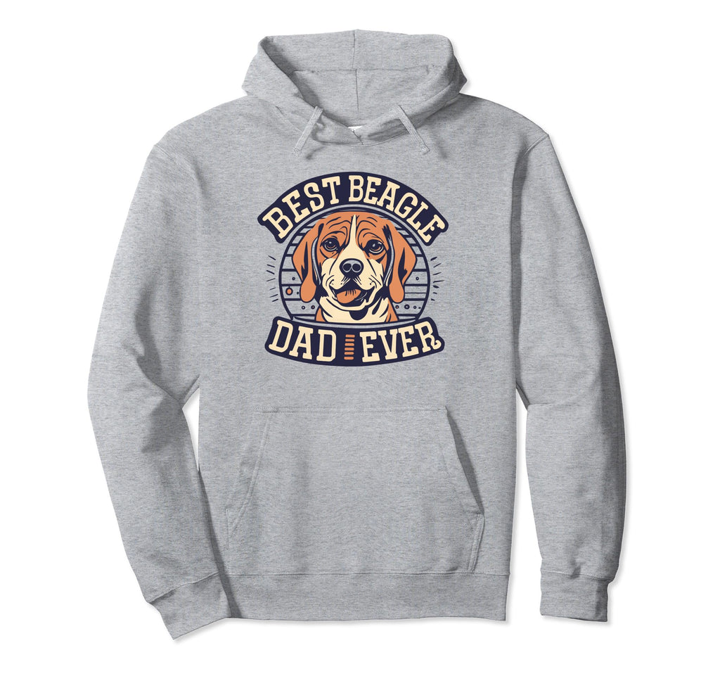 Best Beagle Dad Ever Funny Hound Dog Hoodie - Minimalist Print for Adults - T-Shirt, Sweatshirt, Hoodie