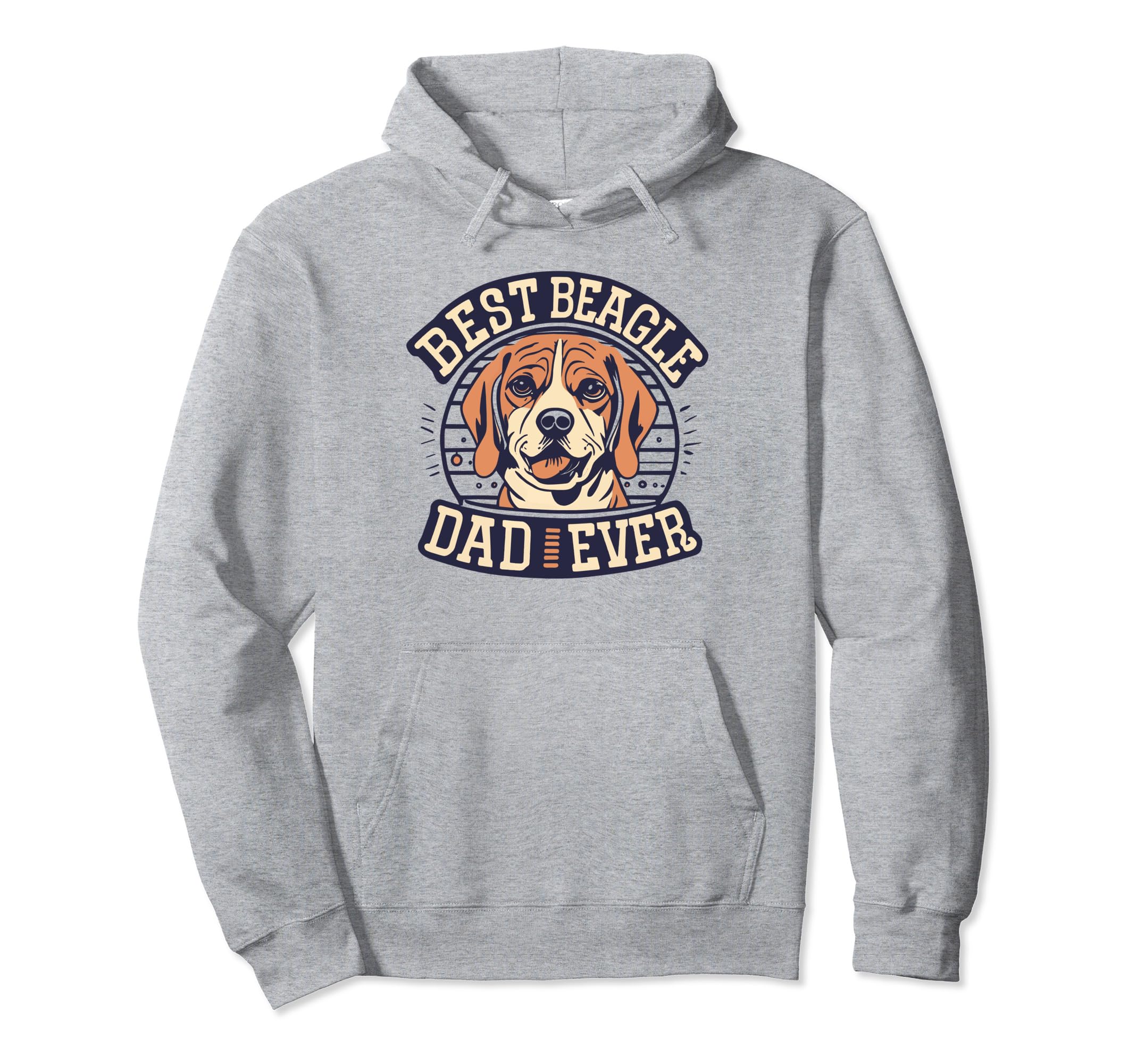 Best Beagle Dad Ever Funny Hound Dog Hoodie - Minimalist Print for Adults - T-Shirt, Sweatshirt, Hoodie