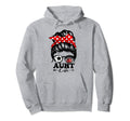 Aunt Life Messy Bun Hair Funny Soccer Hoodie - Custom Art Print Unisex - T-Shirt, Sweatshirt, Hoodie